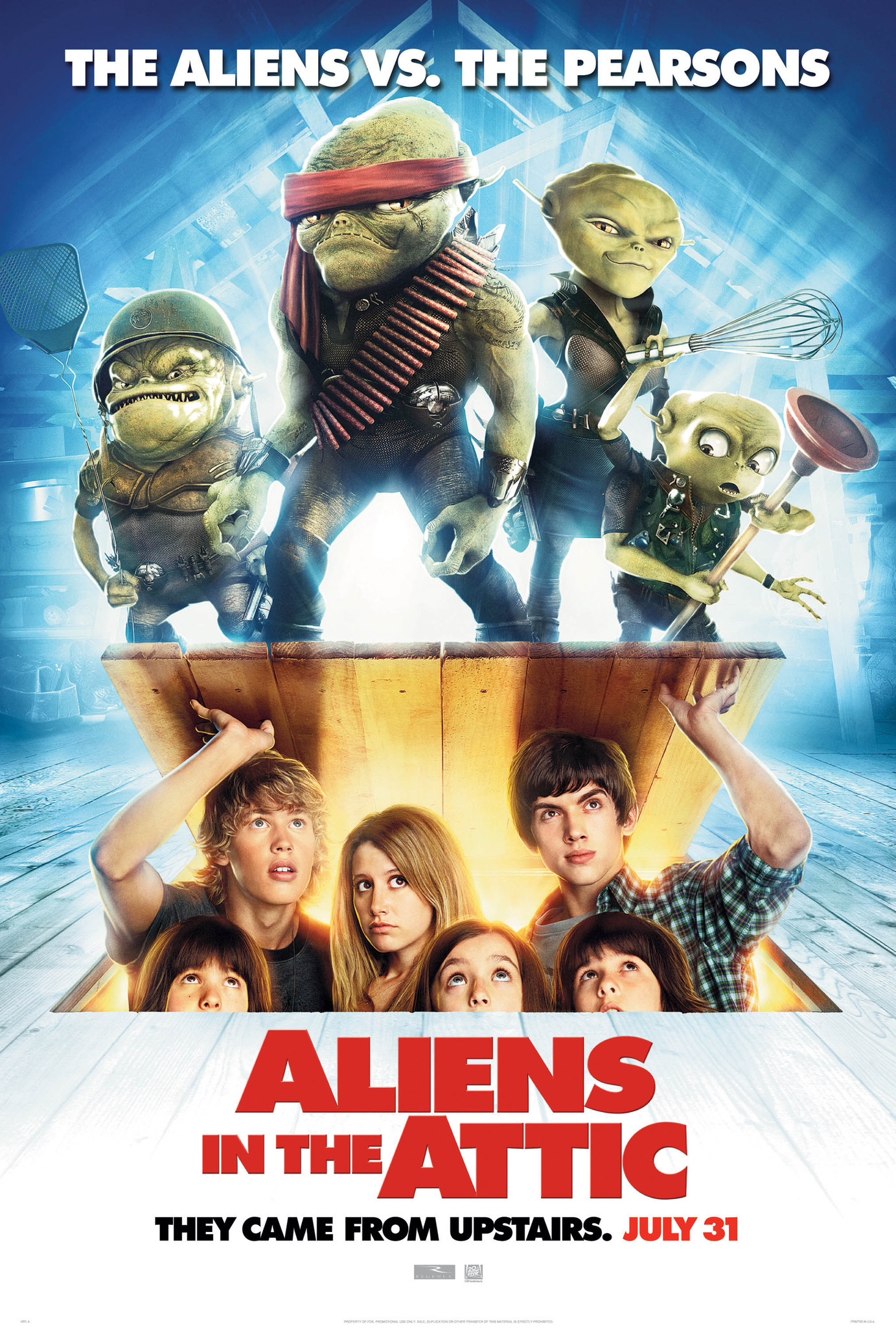 دانلود فیلم بیگانگان زیر شیروانی Aliens in the Attic 2009