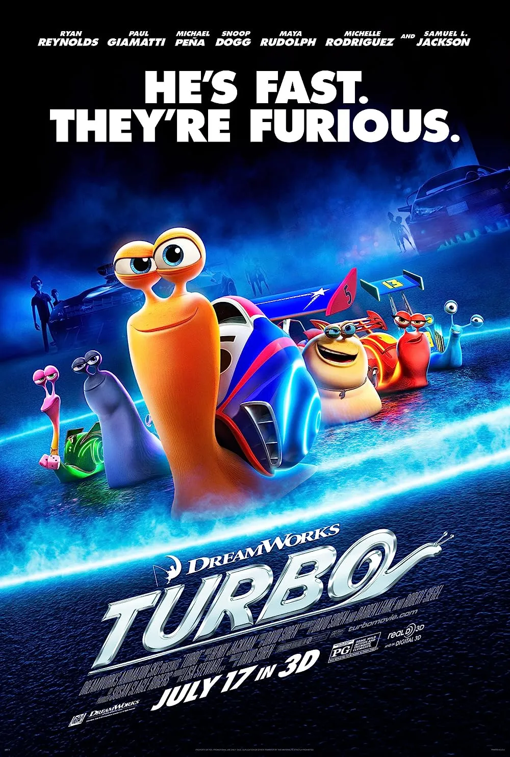 دانلود دوبله فارسی انیمیشن توربو Turbo 2013