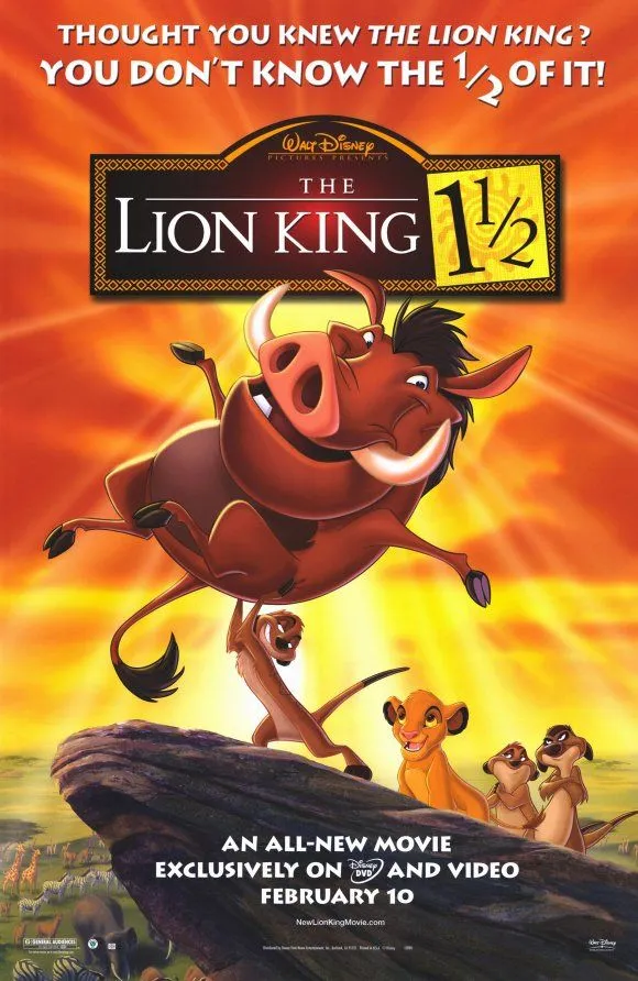 دانلود فیلم انیمیشن شیرشاه یک و نیم  The Lion King 3: Hakuna Matata 2004