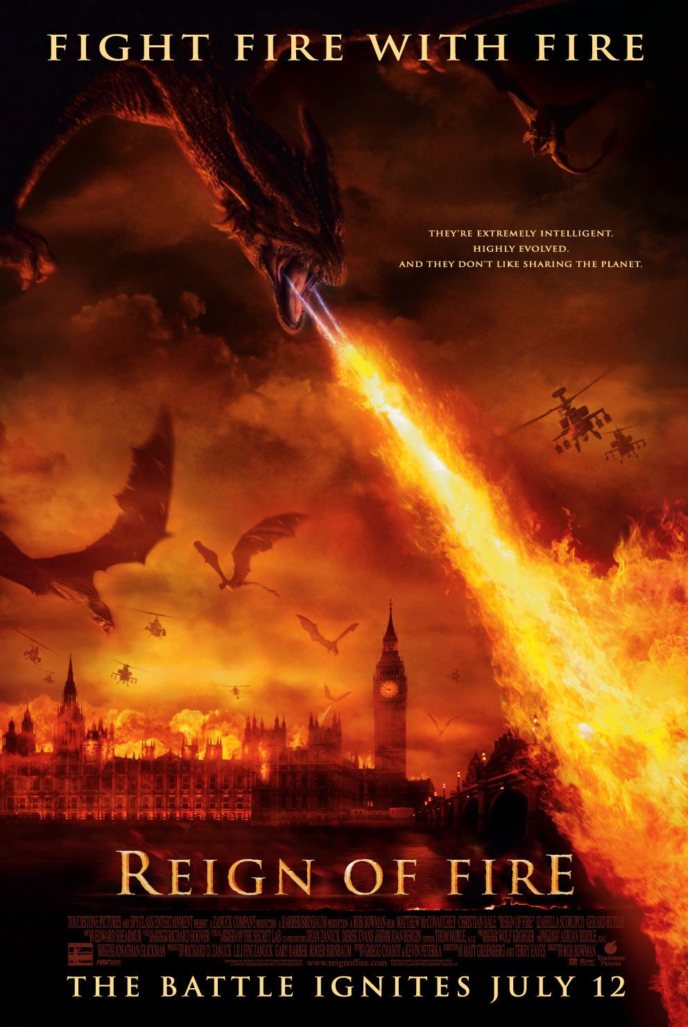 فیلم قلمرو آتش Reign Of Fire 2002